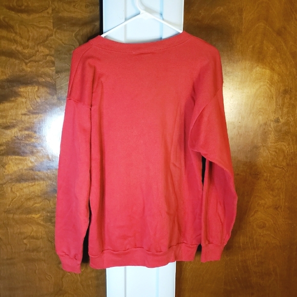 Vintage Tultex Red Ho Ho Ho Christmas Sweater made in usa Extra Large XL - Picture 5 of 6